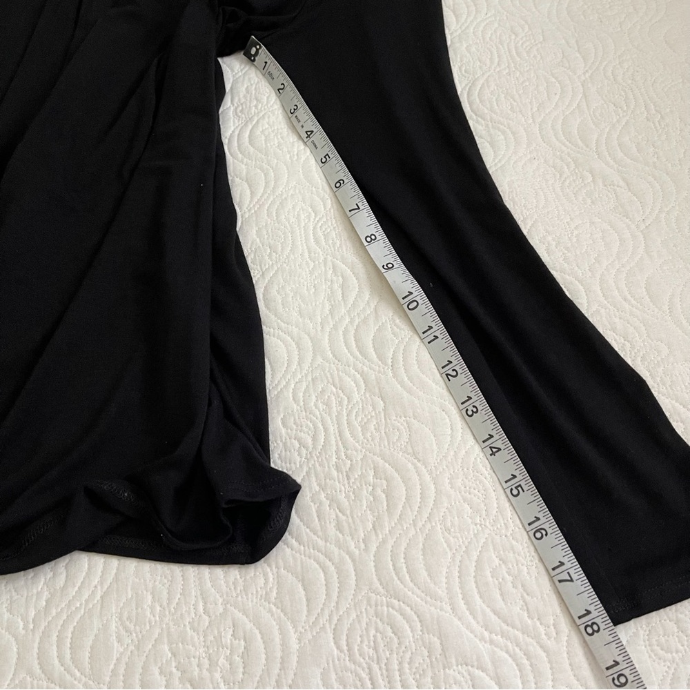 Ellen Tracy Asymmetric Hem Cardigan with Draped Neck and Open Front Sz M - Picture 10 of 12
